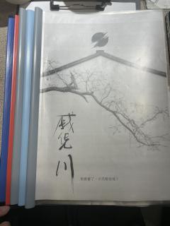【含剧透】
店家：锦官推演
剧本：挟剑惊风
角色：戚凭川

