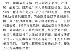 “我不知毒枭情深，我只知无名碑，衣冠冢，战友泪，刻忠诚。”
