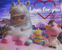 dimoo&pucky
记忆里的夜空中的两颗“星”，一个是你