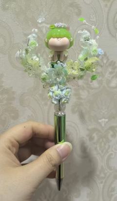 做了好多抹茶绿天使萌粒笔 看着都治愈