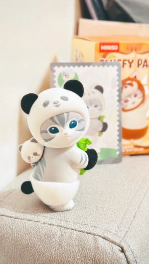 熊猫🐼➕小猫咪🐱的超绝组合隐藏款！好可爱！超级可爱！植绒材质，还有磁吸“小”熊猫🐼