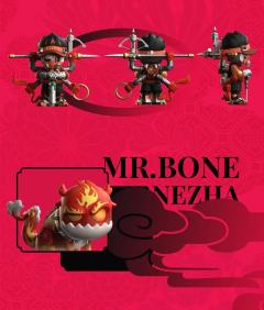 MR.BONE神话三件套带版画(悟空/哪吒/杨戬)