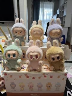 【正品现发】泡泡玛特LABUBU+拉布布坐坐派对系列搪胶脸毛