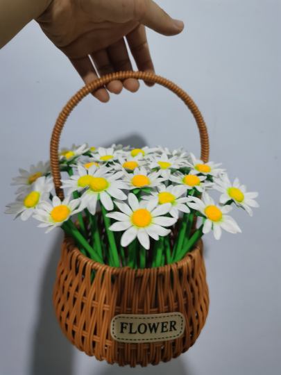 永生花小雏菊超轻粘土加树脂土混合制作，纯手工