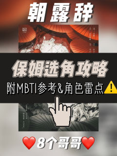 《朝露辞》保姆选角攻略&MBTI参考🌟
最强哥哥线!
前