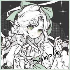 昨晚一下肝了四张，我可太有实力了
是赛博签绘单色草胸像~