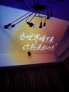 “当世界暗下来，你就是我的光。”
“如彗星划过夜空，短暂却灿