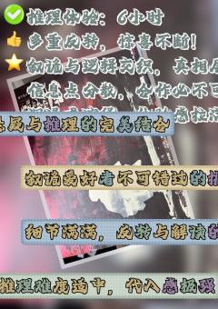 🌸2024年最惊喜的剧本杀🌼
时长:6h
体验角色:中