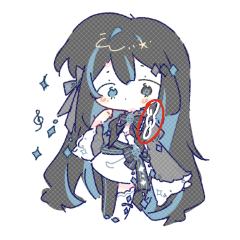 救命，养了快一周了才发现我oc有个小麻花辫。。。。
之前的稿