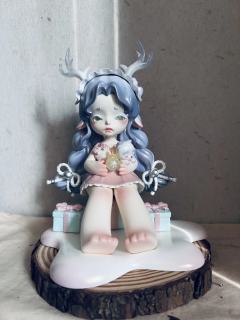 雪鹿真的像是雪地精灵一样~好仙~好piu亮~