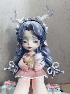 雪鹿真的像是雪地精灵一样~好仙~好piu亮~