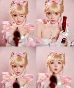 田曦薇cos的和平精英角色好米！一只高傲小猫咪，太好看了！（