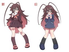 蟑螂妹立绘哪种好点？

大概就是重绘蟑螂妹立绘
时隔也就三个