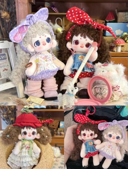 哇突然感觉回到了小时候给娃娃装扮的感觉，每一只都超级可爱。各种各样的漂亮衣服。太热爱所以家里多了十几只的芙芙毛绒🤔