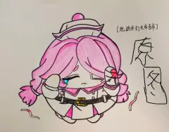 丧心护士海瑟蛋仔版（原图+我画的）不喜勿喷