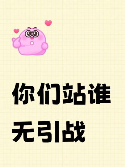 你们站谁 无引战