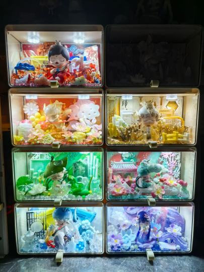 红橙黄绿青蓝紫，凑齐了七彩抽屉组合～