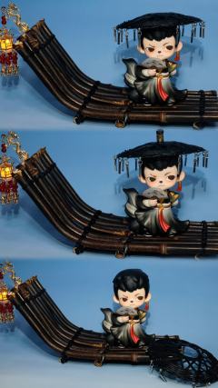 Rayan国风侠客改娃『墨』
青峰如黛，碧水无痕，一叶木筏自