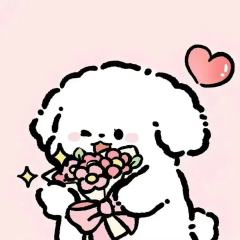 线条小狗可爱的头像来了