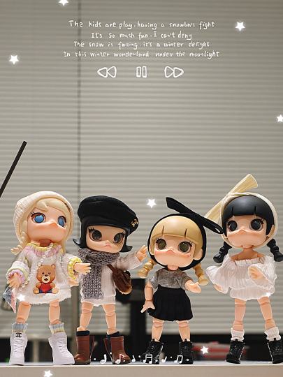 用Molly多余的素体给小虎妞做个一个接骨手术让她瞬间变成了大长腿现在Molly天团里只剩下露营一个小短腿了可是露营真的好可爱就留着走可爱路线吧