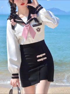 城南诗中意家的蔷薇情书JK水手服包臀裙
长袖衬衣+短裙+领结