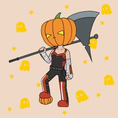 前年画的万圣贺图🥺不过角色里没找到阿忒😭💔