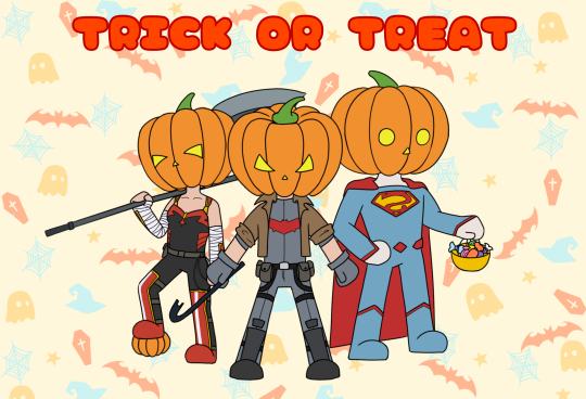 前年画的万圣贺图🥺不过角色里没找到阿忒😭💔