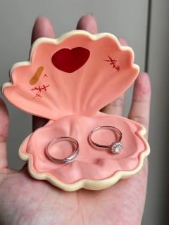 太可爱了宝宝，贝壳可以装戒指💍，宝宝满月可以拍同款🥰