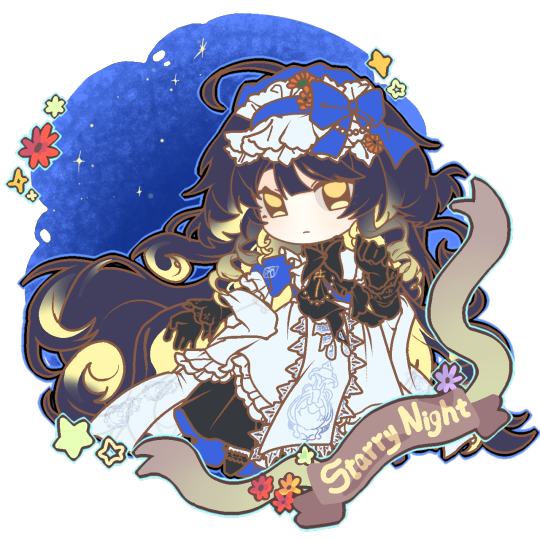 更累了💔💔💔💔💔昨晚熬夜的产物，主要是明天版本就开了（喝奶茶太多睡不着）画的是物华的星月夜新皮✨✨✨如果喜欢的话可以随意拿！禁商及二转os：怎么我们家小星星没有专属tag