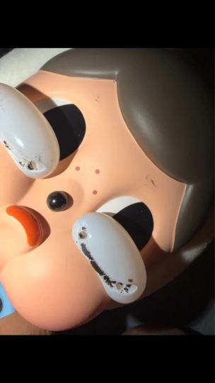 客户新买的哭娃开箱眼镜掉了。没事，有我在。完美修复蹭漆问题。