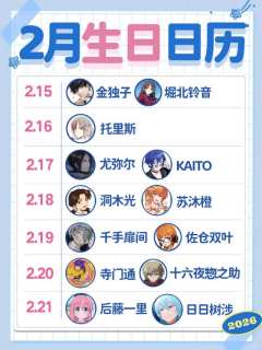 二次元角色2月生日日历❗生贺筹备中👉

老师们准备如何为你