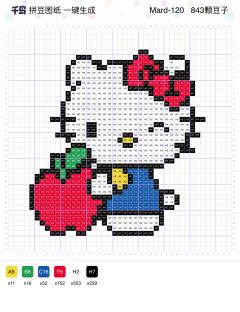 超简单的苹果kitty 适合新手拼～
喜欢的宝子快来拼拼看
