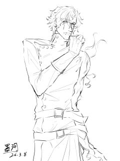 只来得及画线稿  很喜欢这个绑带的设计😋