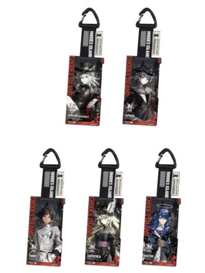 “谁在雾中低语？”🌫️  莱茵生命×拉普兰德双面出击！  赫默、薇薇安娜、莫斯提马全员到齐～  黑红配色超有质感，挂绳一扣就出门✨  实用又舍不得用，收藏党狂喜！