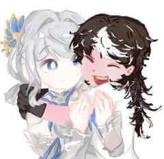 左位为巫铃儿，右位为亲友家小狗皮皮拟人（os：好扫😋