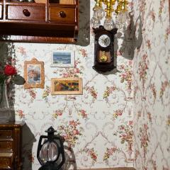 看起来很有文化的样子。省钱版：之前做娃屋剩的墙纸，上一个造景