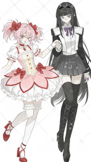 我懒得画公式服就顺手把之前脑的私设画了。觉得很有公主骑士的感觉。