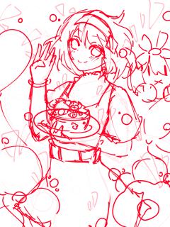 五姐妹的生日贺图，本来想只画5张的结果多画了一些拆分虽然提前