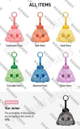 作为老粉，真的有点失望了。
 
曾经那个充满创意和细节的哭娃去哪了？现在的新品，连表情都懒得换，完全是流水线产物。
​
毛绒虽然看着好看，但极易粘灰粘毛，实用性为零，挂在包上就是个行走的灰尘收集器。
