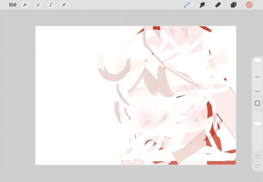 其实是一年前的画，Procreate所有的画布和图层几乎都被我开了锁定，只有这个画布的底色没开锁定，但是还是被邪恶老弟给擦没了，因为这是挺有纪念意义的画了，是暑假画的，当时特别生气😡，。但主播脾气比较