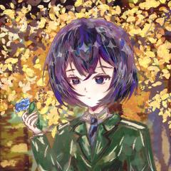 金黄色的树林里分出两条路，
可惜我们不能同时去涉足，
但我们