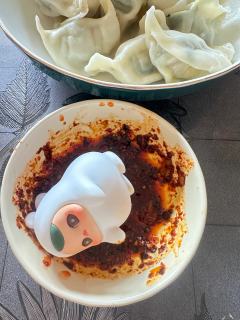 吃上辣椒油的毕奇饺子🥟