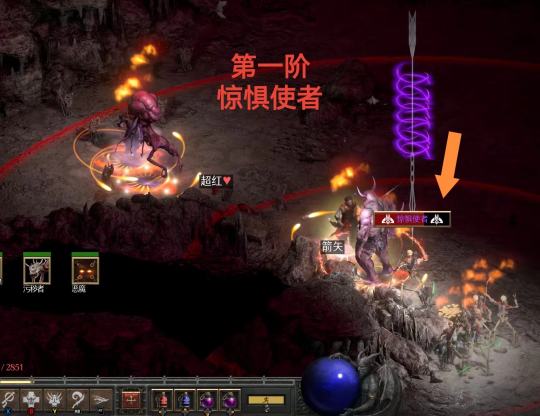 恐惧使者5个阶段图示与心得
（附新破免板实际掉落图）
--本贴图片文字，非经许可，请勿盗用。
   暗黑2术士版本的新版破免板子一直是热议不断（掉率实在太低），网络上的说法：地狱难度恐惧地带出现的恐惧