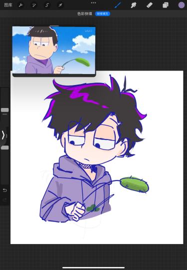 照抄猫脸中。。。一直在研究怎么画咪的头发更萌