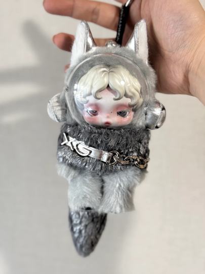 随便入的透明保护面罩跟XG小狼真的毫无违和感！