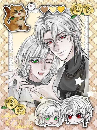 情人节画的贺图 其实情人节当天晚上才画完（抹泪）