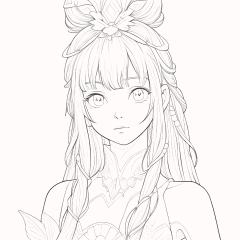 好可爱的线稿😘
嗯对画不了一点儿😂