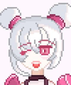 是澜和小乔的萌萌像素头像