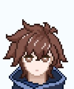 是澜和小乔的萌萌像素头像