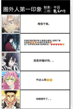 外圈诡秘对鬼灭角色的初印象